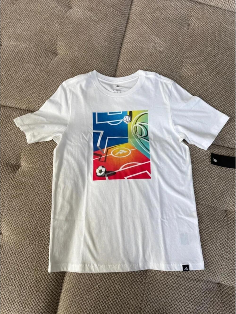 adidas Big Kid Boys Crew Neck Short Sleeve Regular Fit Graphic T-Shirt